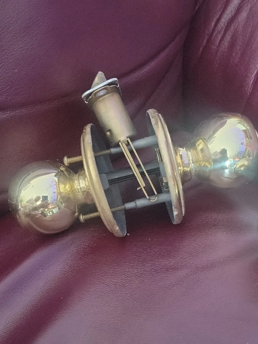 Vintage Round Brass Door Knobs Bedroom Entry (2 Sets)